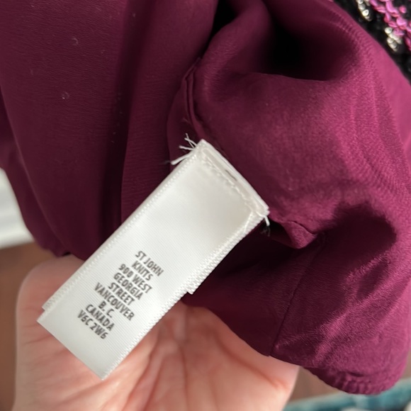 St. John sequin sparkle tweed cropped bolero jacket - Picture 7 of 8